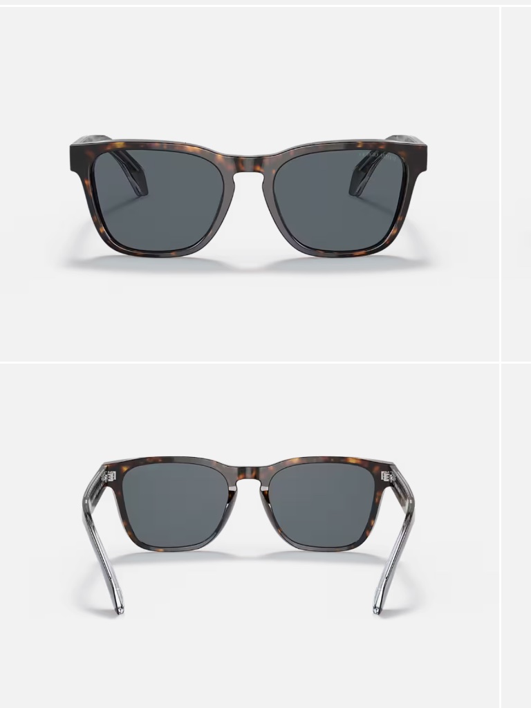 Giorgio Armani Tortoiseshell Square Sunglasses